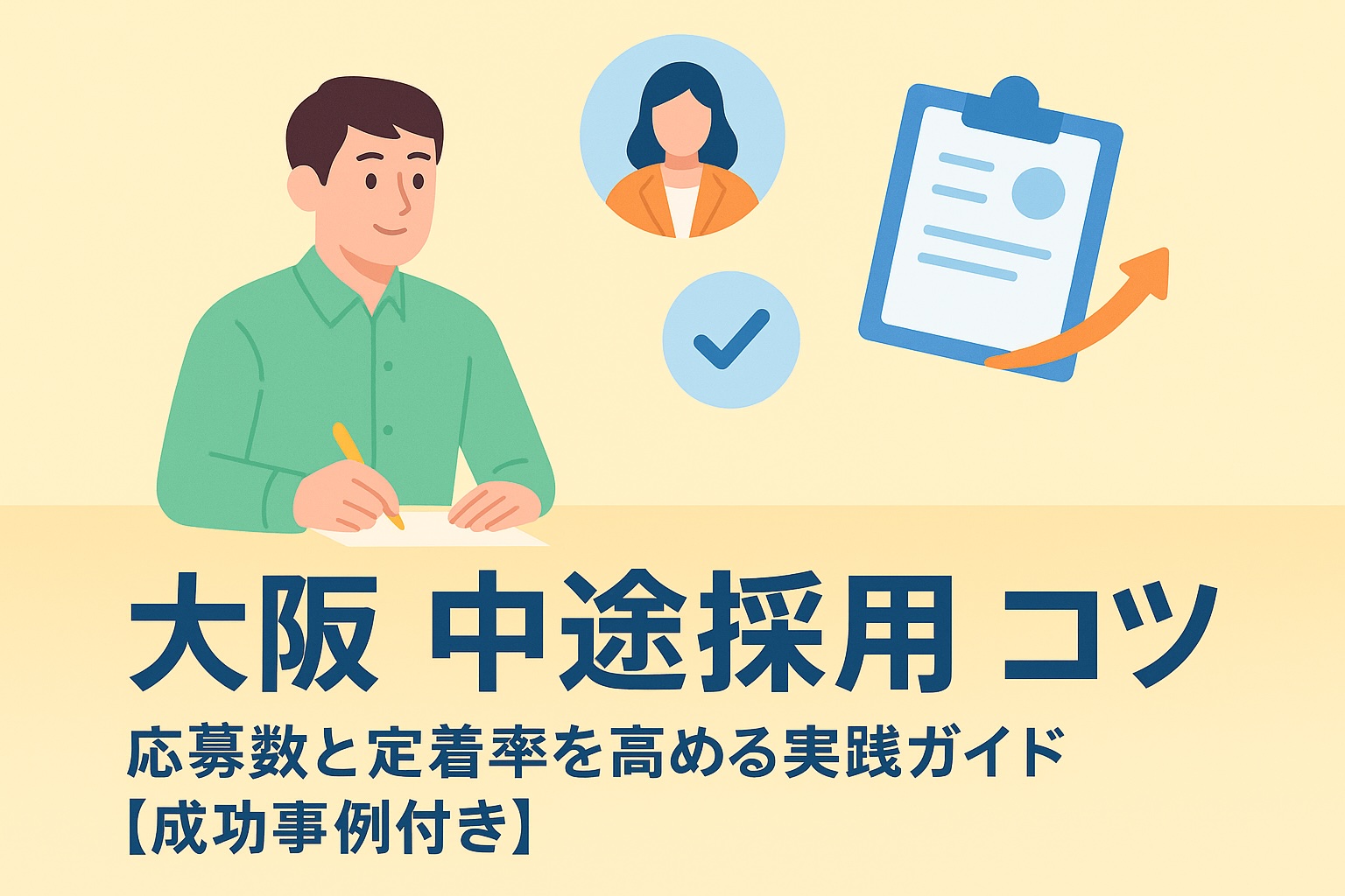 大阪 中途採用 コツ｜応募数と定着率を高める実践ガイド【成功事例付き】