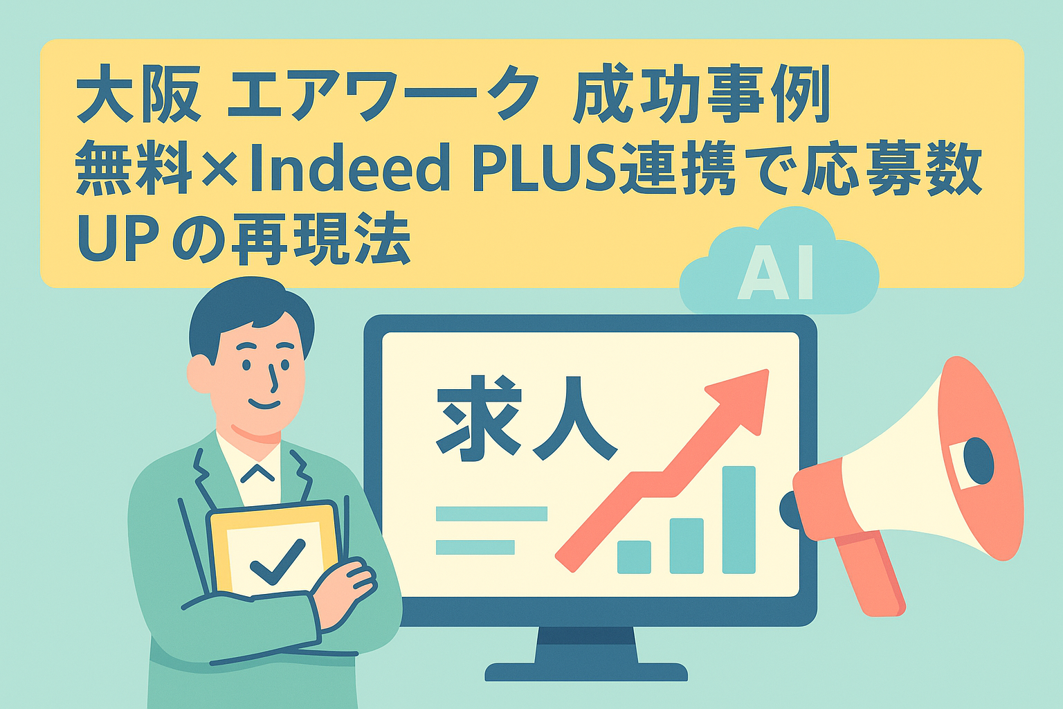 大阪 エアワーク 成功事例｜無料×Indeed PLUS連携で応募数UPの再現法
