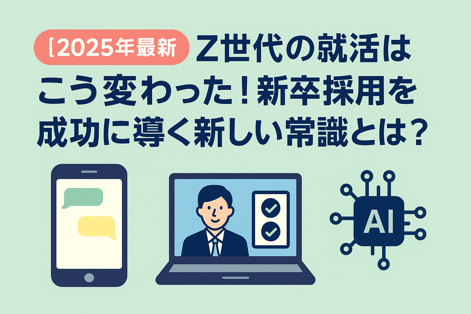 【2025年最新】Z世代の就活はこう変わった！新卒採用を成功に導く新しい常識とは？