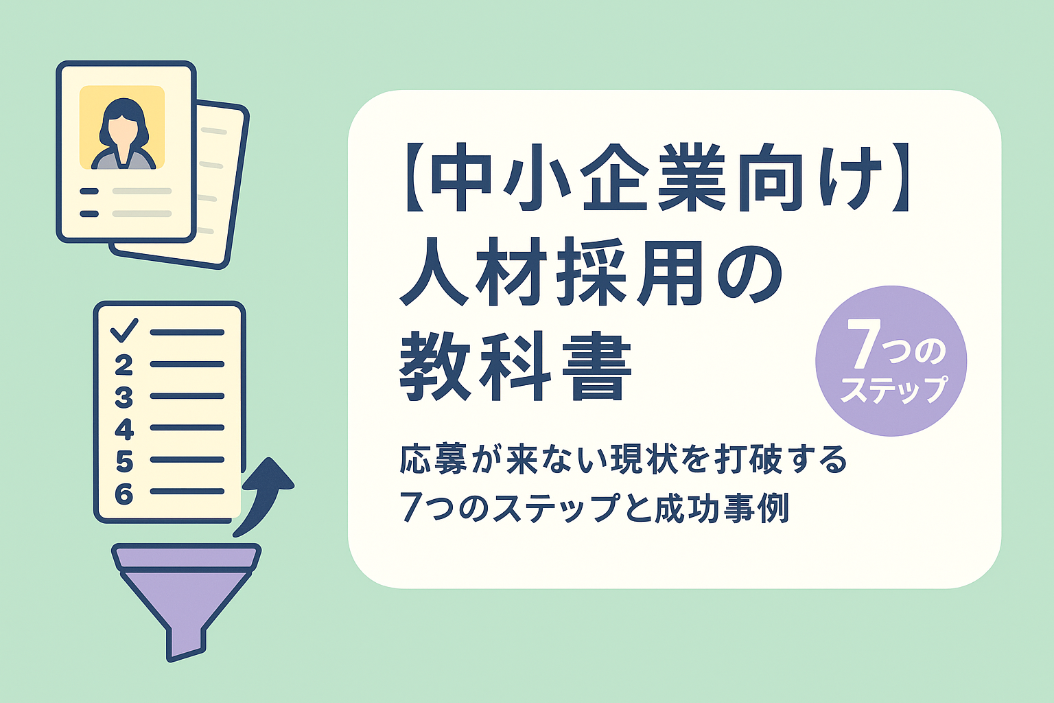 【中小企業向け】人材採用の教科書｜応募が来ない現状を打破する7つのステップと成功事例