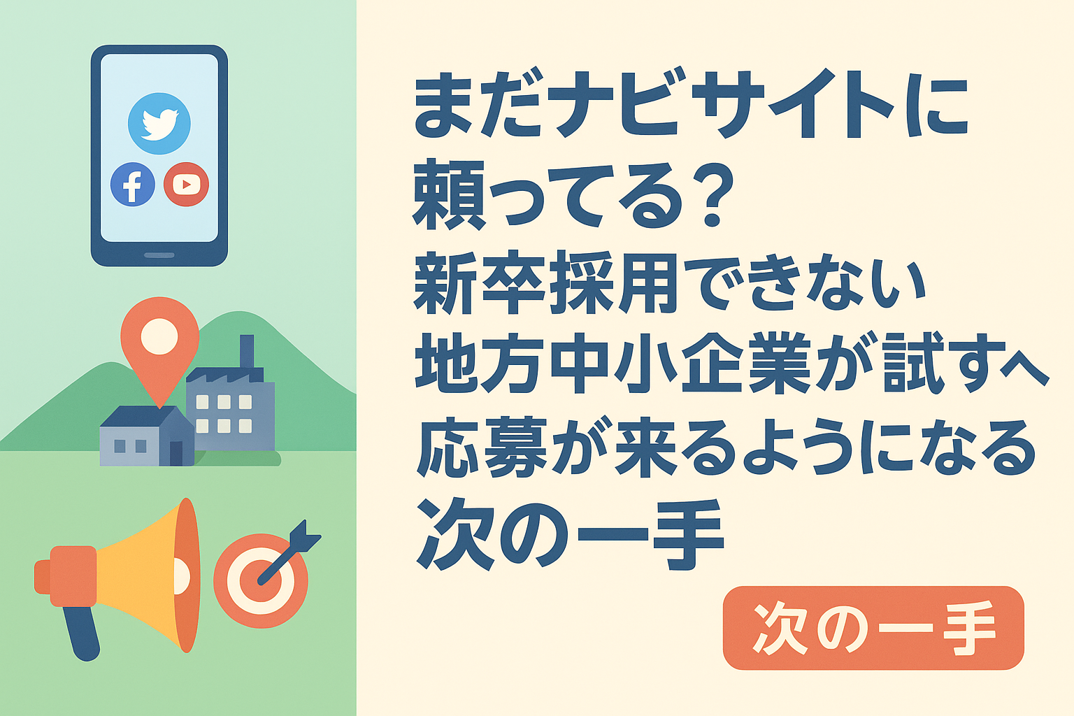 まだナビサイトに頼ってる？新卒採用できない地方中小企業が試すべき、応募が来るようになる次の一手